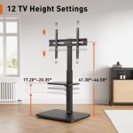 Adjustable Floor TV Stand with Power Outlet