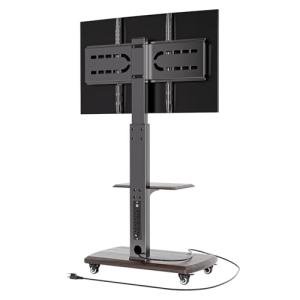OUKMIC Mobile TV Stand with Power Outlet, Adjustable