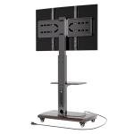 OUKMIC Mobile TV Stand with Power Outlet, Adjustable