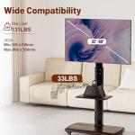 OUKMIC Mobile TV Stand with Power Outlet, Adjustable