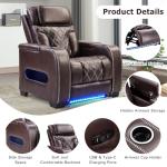 CANMOV Electric Power Recliner Chair with Lighting