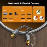 IVANKY 10ft Optical Audio Cable for Home Theater