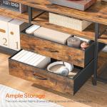 Modern TV Stand with LED Light and Power Outlet