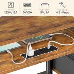 Modern TV Stand with LED Light and Power Outlet