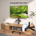 BONTEC Rolling Mobile TV Stand with Adjustable Shelf
