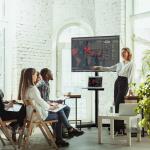 BONTEC Rolling Mobile TV Stand with Adjustable Shelf