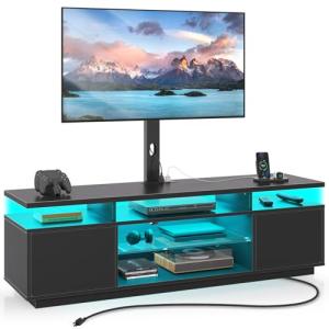 Rolanstar Adjustable TV Stand with Mount and Storage