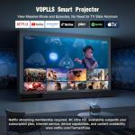 4K Smart Projector with WiFi and Bluetooth