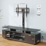 Rolanstar Adjustable TV Stand with Mount and Storage