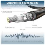 EMK 10ft Gold-Plated RCA Subwoofer Audio Cable