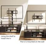 Rolanstar Adjustable TV Stand with Mount and Storage
