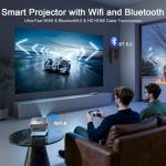 4K Smart Projector with WiFi and Bluetooth