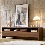 AMERLIFE 70" Modern Wood TV Stand with Cabinets