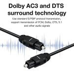 2-Pack 6ft Slim Digital Optical Audio Cables