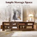AMERLIFE 70" Modern Wood TV Stand with Cabinets