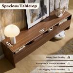 AMERLIFE 70" Modern Wood TV Stand with Cabinets