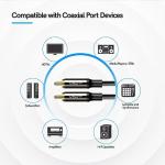 VIOY 6.6 FT Gold-Plated Coaxial Audio Cable