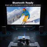 GROVIEW 1080P Bluetooth Mini Projector for Home Theater
