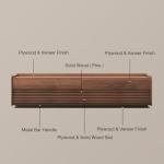 POVISON Mid Century Modern TV Stand with LED Light