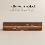 POVISON Mid Century Modern TV Stand with LED Light