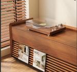 POVISON Mid Century Modern TV Stand with LED Light