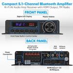 Pyle 100W 5.1 Channel Bluetooth Home Audio Amplifier