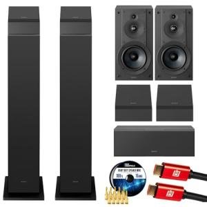 Sony 3-Way Floorstanding Speaker Bundle - Black