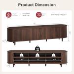 OneBlis 70" Mid-Century Modern TV Stand with Power Outlet