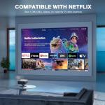 4K WiFi Bluetooth Projector with Auto Focus