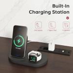 OneBlis 70" Mid-Century Modern TV Stand with Power Outlet