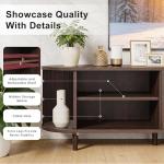 OneBlis 70" Mid-Century Modern TV Stand with Power Outlet