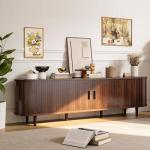 OneBlis 70" Mid-Century Modern TV Stand with Power Outlet