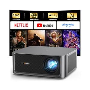 HAPPRUN 2500 Lumens 4K Outdoor Projector with Dolby Audio