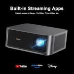 HAPPRUN 2500 Lumens 4K Outdoor Projector with Dolby Audio