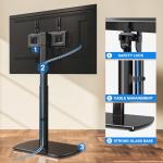 YOMT Adjustable TV Floor Stand for 27-70 Inch TVs