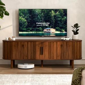 Modern Walnut TV Stand for TVs up to 60 Inch