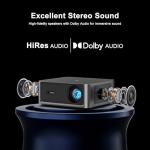 HAPPRUN 2500 Lumens 4K Outdoor Projector with Dolby Audio