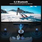 HAPPRUN 2500 Lumens 4K Outdoor Projector with Dolby Audio