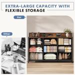 DUMOS LED TV Stand with Storage and Charging