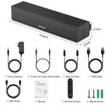 Wohome 2.1 Sound Bar with Built-in Subwoofer