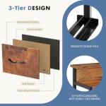 DUMOS LED TV Stand with Storage and Charging