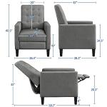 Yaheetech Dark Gray Fabric Recliner Chair