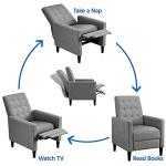Yaheetech Dark Gray Fabric Recliner Chair