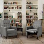 Yaheetech Dark Gray Fabric Recliner Chair