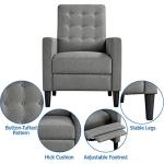 Yaheetech Dark Gray Fabric Recliner Chair