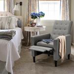 Yaheetech Dark Gray Fabric Recliner Chair