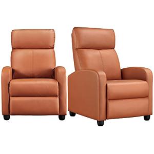 Yaheetech Tan Recliner Chair Set of 2