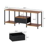 LED TV Stand with Open Shelves and Drawer