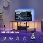 LED TV Stand with Open Shelves and Drawer