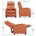 Yaheetech Tan Recliner Chair Set of 2
